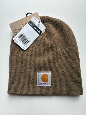 Carhartt NWT Branded Knit Tan/Brown Beannie See Photos